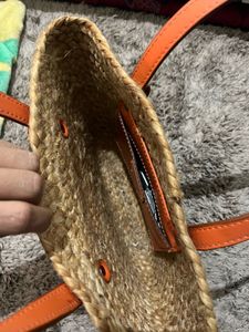 Zara jute midi Tote Bag