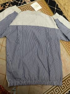 Stylish Striped Sleeve Sweatshirt