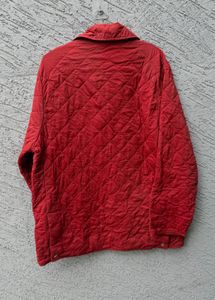 Chic Red Quilted Jacket