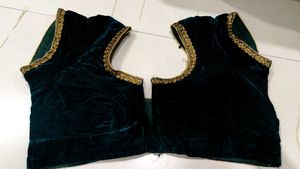 Green Velvet Blouse 34 Size