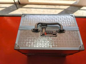 Red Metal Makeup Vanity Case