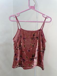 Floral Velvet Cami Top