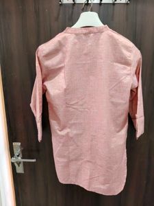 Elegant Pink Embroidered short Kurta