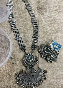 Oxidized Jwellery Necklace Pendant With Earings...
