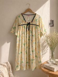 Cute Yellow Floral Pajama Set