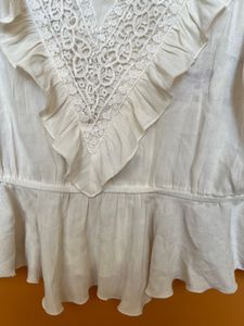 White Embroidered Top