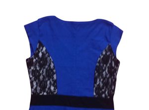 What Women Want Blue Lace Detail Dress