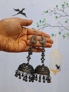 Peacock Jhumka Earrings