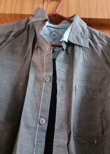 38 M size Grey Colour Gents Formal Shirt
