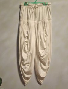 White Cotton Patiala Pants