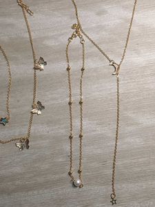 Chic Gold Tone Layered Necklaces