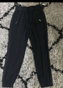Black Jogger Pants with Zippers