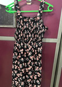 Floral Smocked Midi Dress
