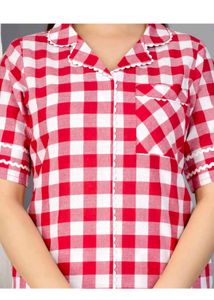 Cozy Red &amp; White Gingham Pajama Set