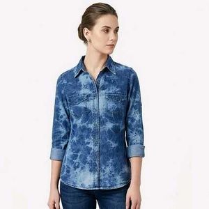 Stylish Blue Denim Tie-Dye Shirt