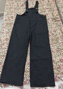 Black Wide Leg dungaree