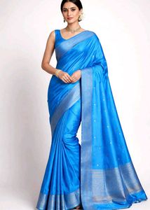 Elegant Blue Silk Saree