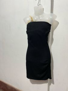 Length-29,,Chic Black Strapless Bodycon Dress