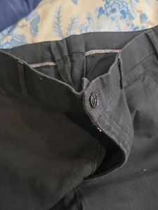 Men's Blue Textured Dress Pants