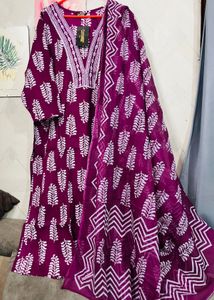 Beautiful Purple Kurta Set unused fixed price