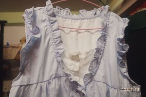 Light Blue Ruffled Blouse (SAVANA)