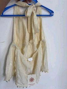 Cream Halter Top