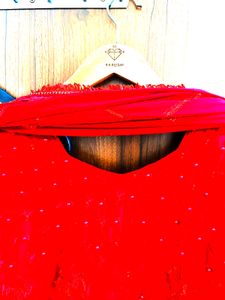 Elegant Red Pakistani Kurti with Dupatta