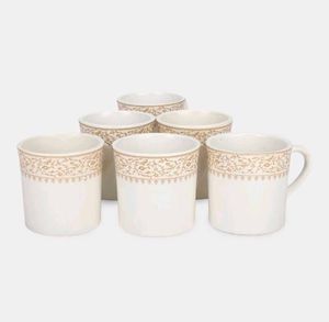 Set of 6 Elegant Ceramic Mugs