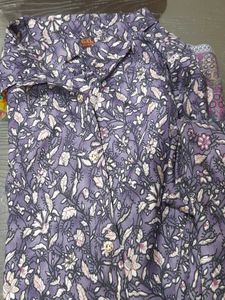 Beautiful Purple Floral Kurta Set