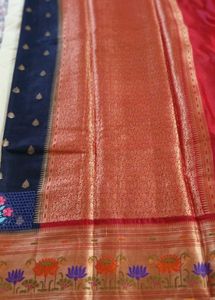 Elegant Navy Blue Silk Saree