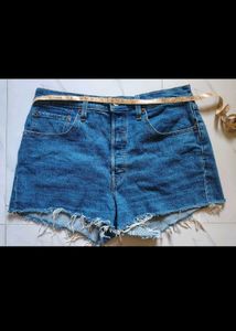 blue denim shorts
