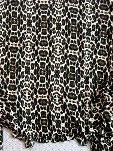 Chic Leopard Print Ruffle Blouse