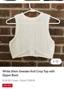 Chic White Knit Vest