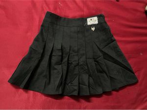 Black Pleated Mini Skirt