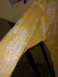 Yellow Embroidered Kurta