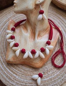 Boho Seashell &amp; Bead Necklace Set
