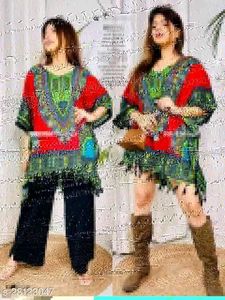 Boho Kaftan Dress with Tassels
