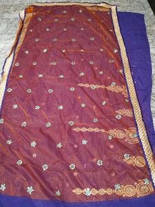 Beautiful Purple Embroidered Saree