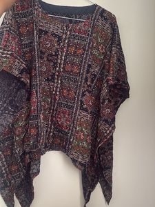Boho Print poncho