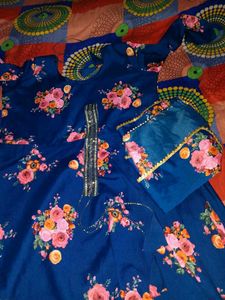 Blue Floral long dress