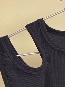 Chic Black Cutout Tank Top