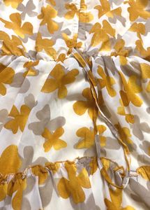 Yellow Floral Tiered Mini Dress