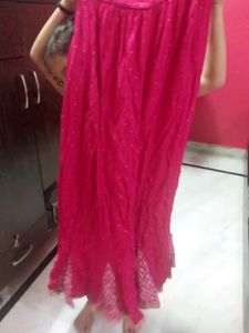Vibrant Pink Embroidered Kurti Set