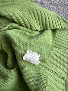 Green Cotton Blend Sweater