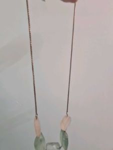 Geometric Gemstone Pendant Necklace