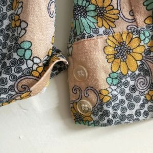 Vintage Floral Long Sleeve Shirt