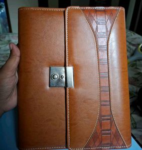 Brown leather diary