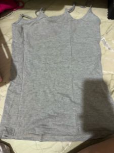 Grey Spaghetti Strap Tank Top combo