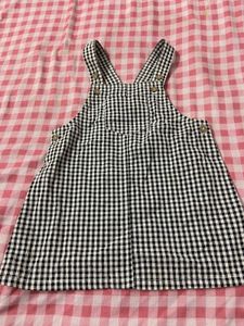 Cute Gingham Pinafore Dress