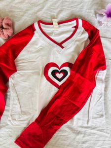 Red Heart Long Sleeve Top